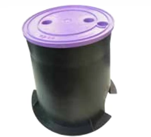 HR Products Medium Round 150mm Top X 215mm Bottom X 220mm Deep Reclaimed Water Valve Box (Lilac Lid) Reclaimed Water Irrigation Valve Boxes