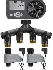 HR PRODUCTS Orbit 4 Station Automatic Yard Watering Kit Battery Operated Tap Timers