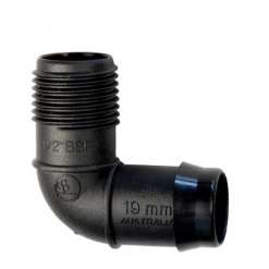 HR Products Antelco Barbed Poly Fitting (Bag Buy) Antelco Barbed X Thread Elbow Male BSP (Bag Of 25)