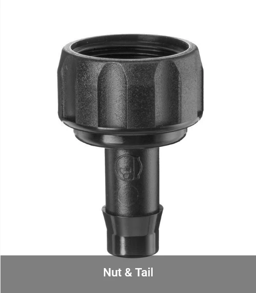 HR Products Irrigating Potted Plants B. 20mm X 13mm Nut & Tail