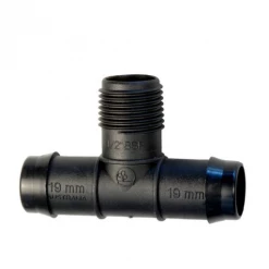 HR Products Barbed X Threaded Tee Male Barbed Poly Fittings (Single Buy)
