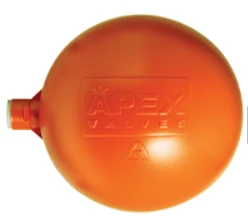 Philmac Apex 150mm (6") Float Ball Orange - 5/16" Thread