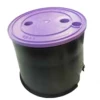 HR PRODUCTS Reclaimed Water Irrigation Valve Boxes Small Round 165mm Top X 185mm Bottom X 185mm Deep Reclaimed Water Valve Box(Lilac Lid)
