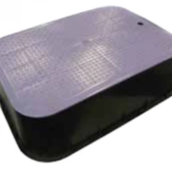 HR Products Rectangular 500mm X 305mm Top X 160mm Deep Reclaimed Water Valve Box (Lilac Lid)