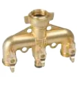 HR PRODUCTS Outlet Tap 3 Way Brass Manifold Universal Screw-on Multi Tap Manifolds