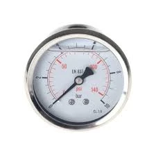 Advanced Industrial Products 50mm Stainless Steel Glycerin Filled Pressure Gauge With 1/4" Back Entry Pressure Gauges