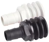 HR Products Nyglass Threaded Fittings Hansen Nyglass Tank Fitting - Black Or White
