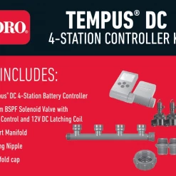 Toro Australia Pty. Ltd Toro TEMPUS 4 Station Controller Kit Toro Battery Controllers