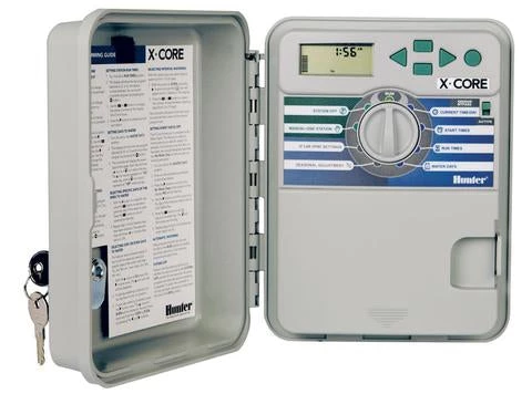 HR Products Hunter X-CORE Series 4 - 8 Stn Irrigation Controllers Hunter X-CORE 4 Station Outdoor Controller